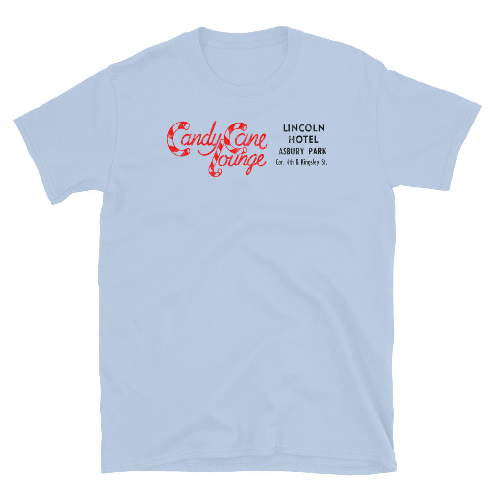 Candy Cane Lounge - ASBURY PARK - Short-Sleeve Unisex T-Shirt Light Blue