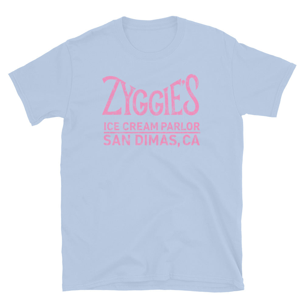 Zyggie's Ice Cream Parlor - SAN DIMAS, CA - Short-Sleeve Unisex T-Shirt Light Blue