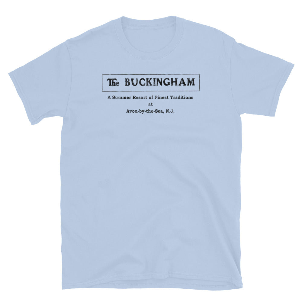 The Buckingham Hotel - AVON-BY-THE-SEA - Short Sleeve T-Shirt Light Blue