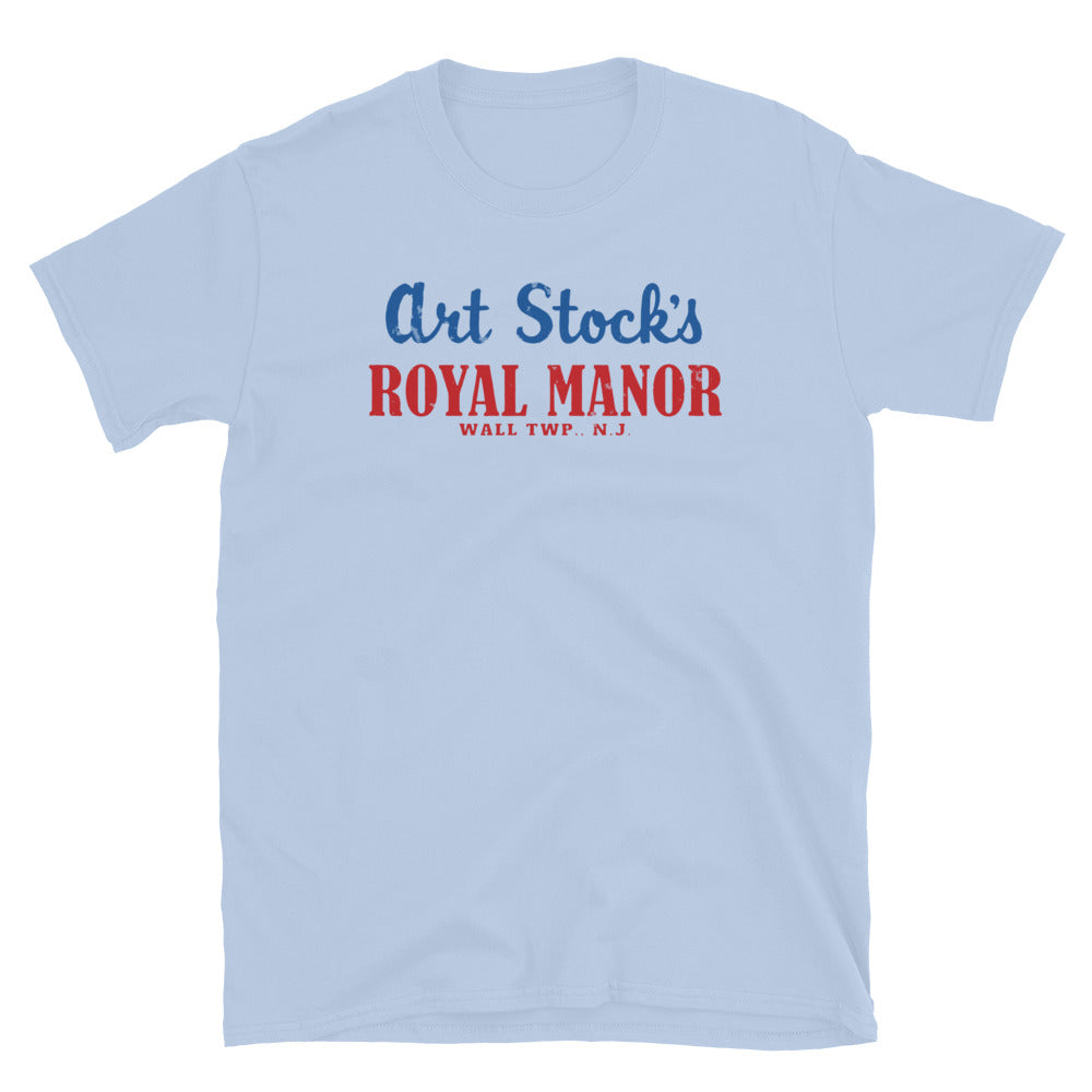 Art Stock's Royal Manor - WALL - Vintage Style T-Shirt Light Blue