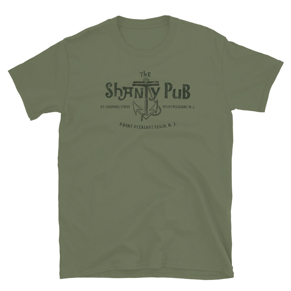 The Shanty Pub - POINT PLEASANT BEACH - Short-Sleeve Unisex T-Shirt Military Green