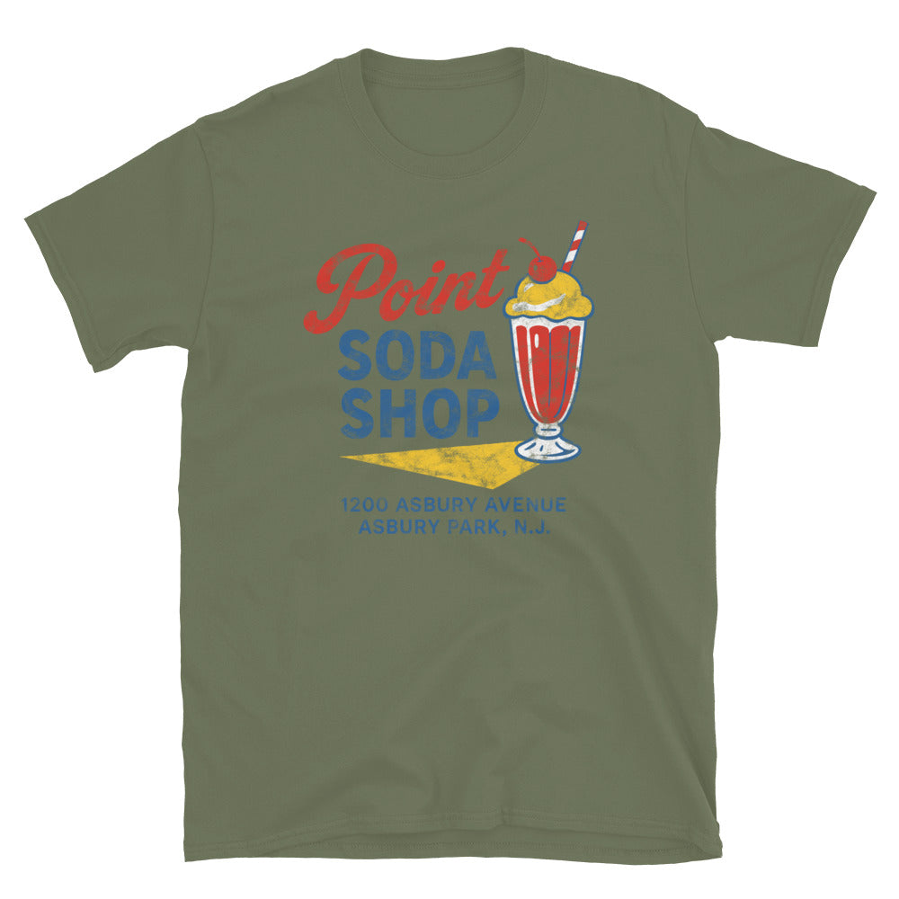 Point Soda Shop - ASBURY PARK - Unisex t-shirt Military Green