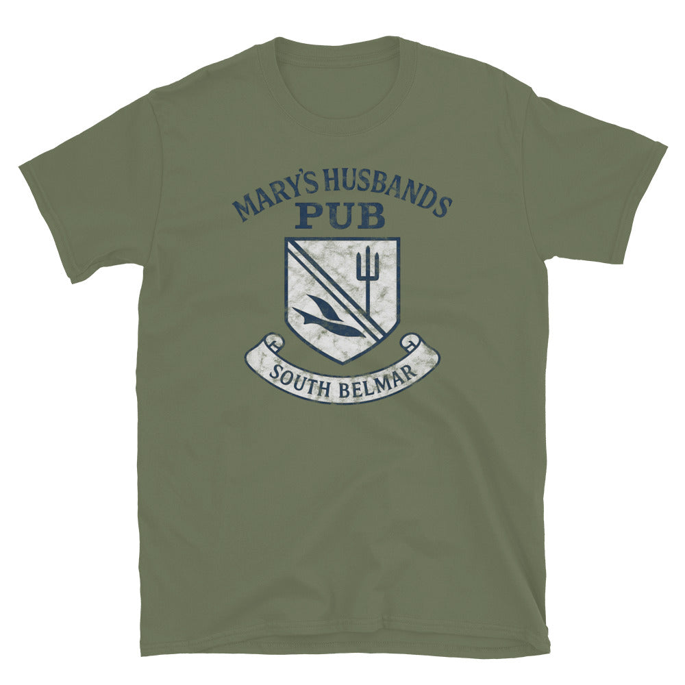 Mary's Husband's Pub - BELMAR - Short-Sleeve Unisex T-Shirt Military Green
