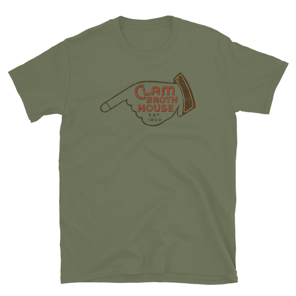 Clam Broth House - HOBOKEN - Short-Sleeve Unisex T-Shirt Military Green