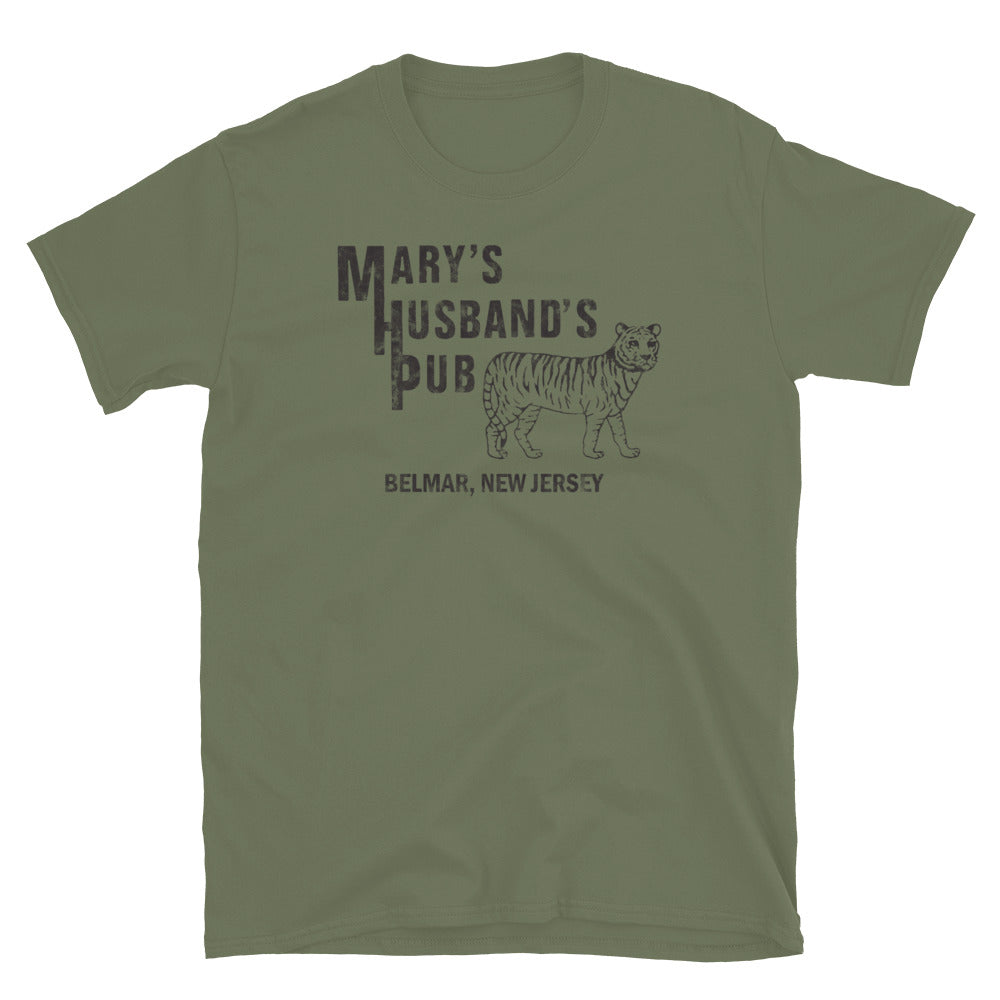Mary's Husband's Pub - BELMAR - Short-Sleeve Unisex T-Shirt Military Green