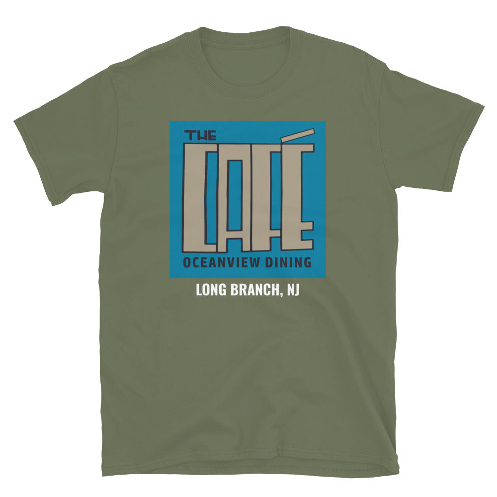 The Cafe Bar - LONG BRANCH - Short-Sleeve Unisex T-Shirt Military Green