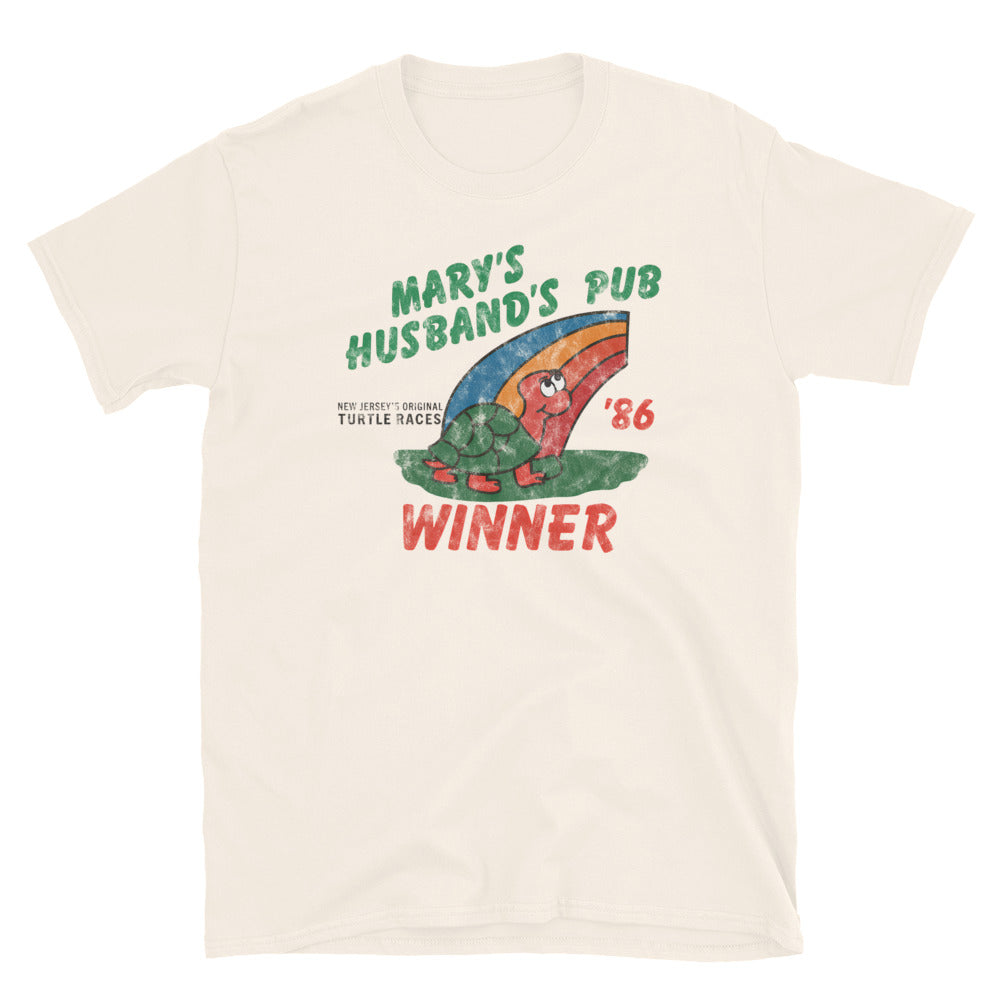Mary's Husband's Pub / Turtle Race Winner '86 - BELMAR - Short-Sleeve Unisex T-Shirt Natural