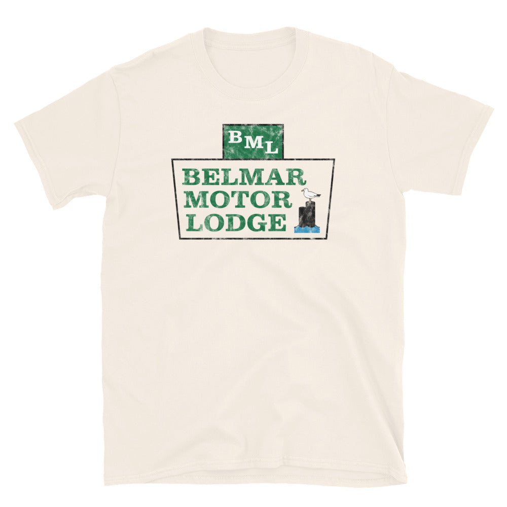 Belmar Motor Lodge - BELMAR - Short-Sleeve Unisex T-Shirt Natural