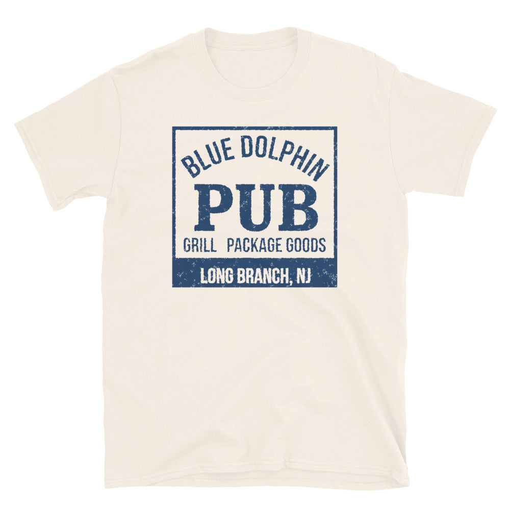 Blue Dolphin Pub Long Branch NJ vintage t-shirt, natural, front