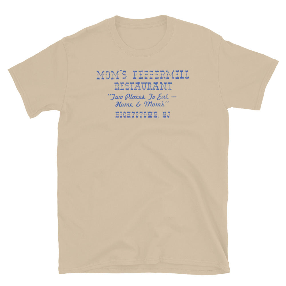 Mom's Peppermill - HIGHTSTOWN - Short-Sleeve Unisex T-Shirt Sand