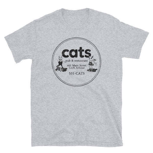Cats Pub & Restaurant - LOCH ARBOUR - Short-Sleeve Unisex T-Shirt Sport Grey