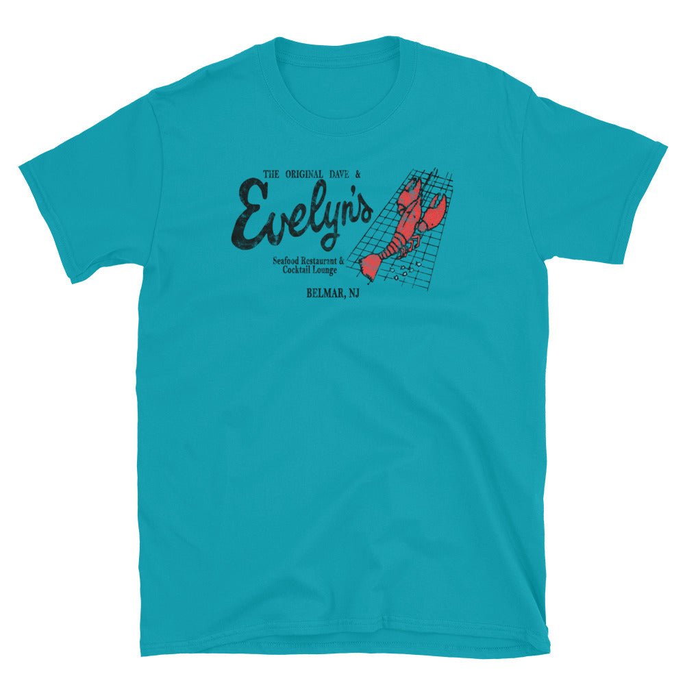 The Original Dave & Evelyn's Seafood Restaurant - BELMAR - Short sleeve t-shirt Tropical Blue