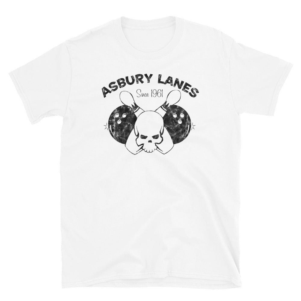 Asbury Lanes (Black) - ASBURY PARK - Short-Sleeve Unisex T-Shirt White