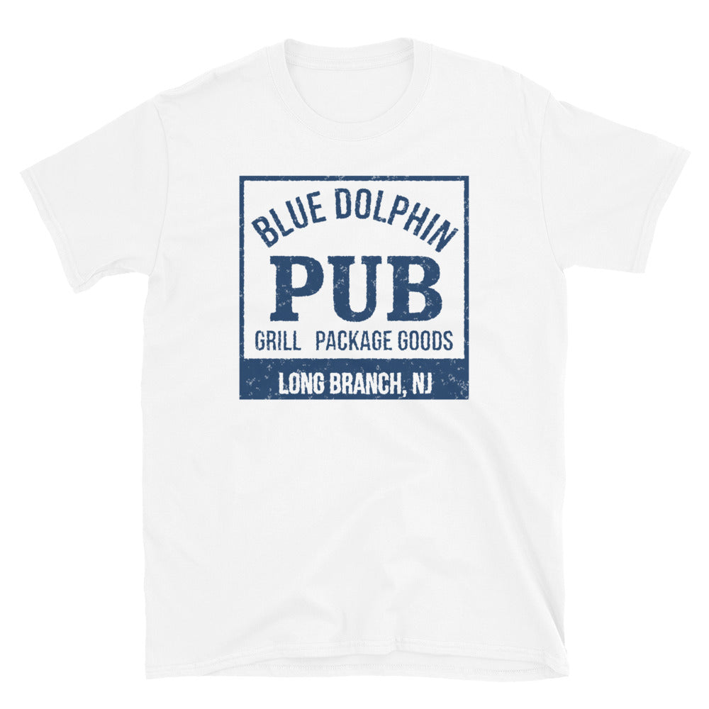 Blue Dolphin Pub Long Branch NJ vintage t-shirt, white, front
