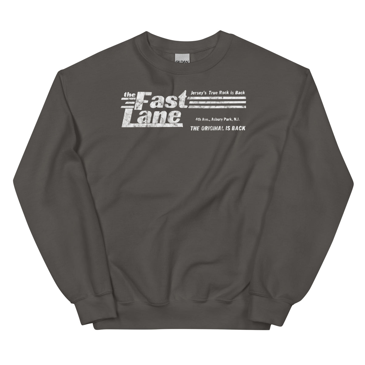 The Fast Lane (White Logo) - ASBURY PARK - Unisex Crewneck Sweatshirt