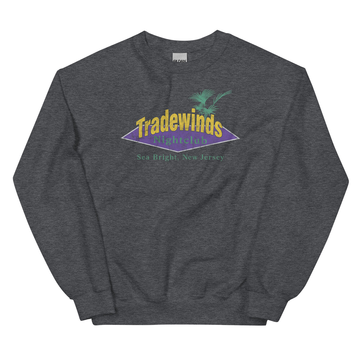 Tradewinds Nightclub - SEA BRIGHT - Unisex Crewneck Sweatshirt Dark Heather