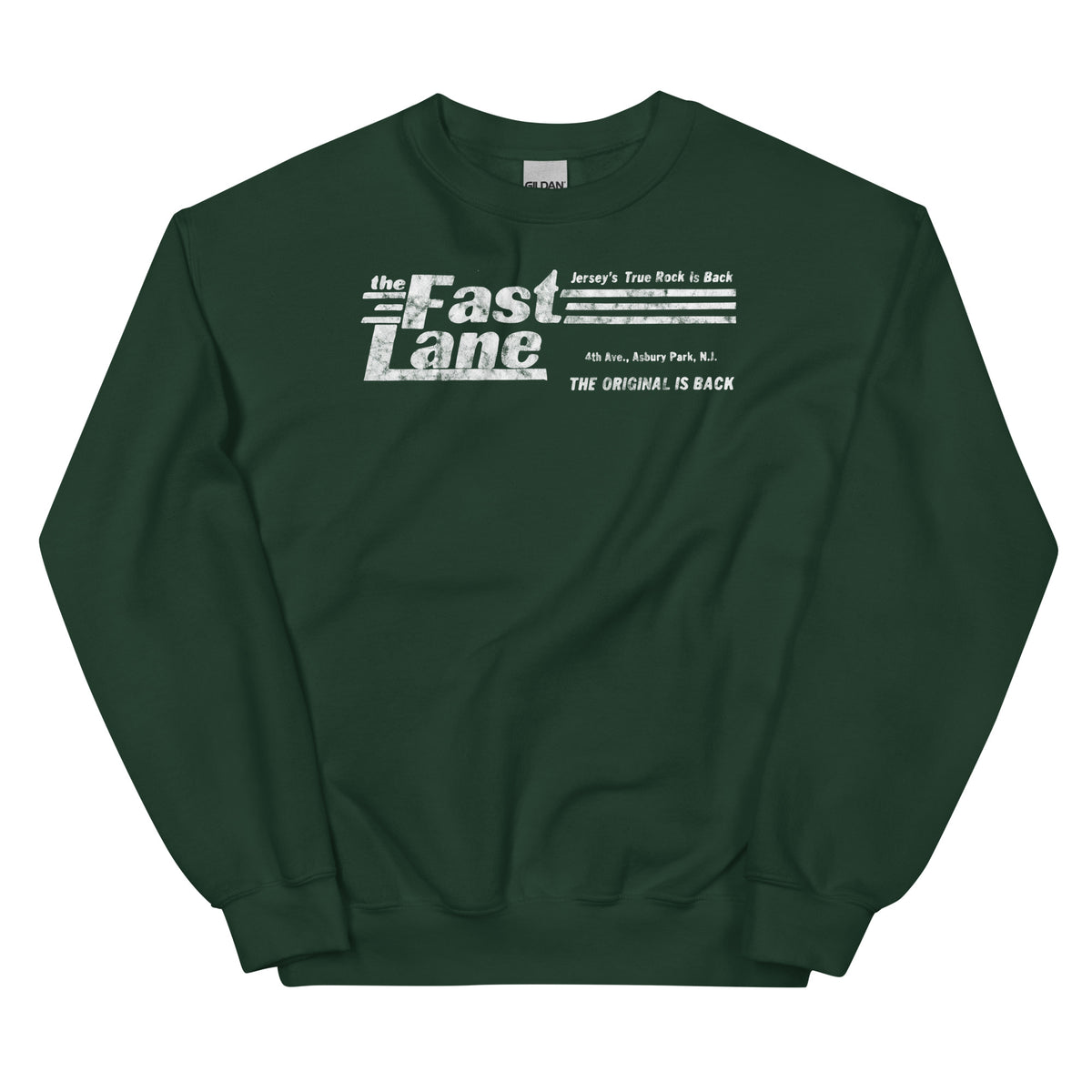 The Fast Lane (White Logo) - ASBURY PARK - Unisex Crewneck Sweatshirt