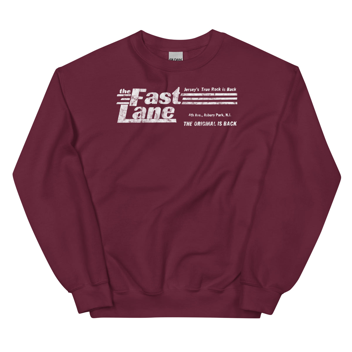 The Fast Lane (White Logo) - ASBURY PARK - Unisex Crewneck Sweatshirt