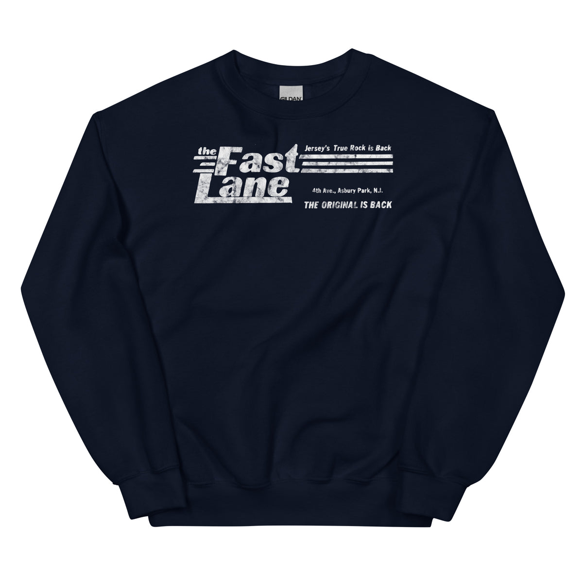 The Fast Lane (White Logo) - ASBURY PARK - Unisex Crewneck Sweatshirt