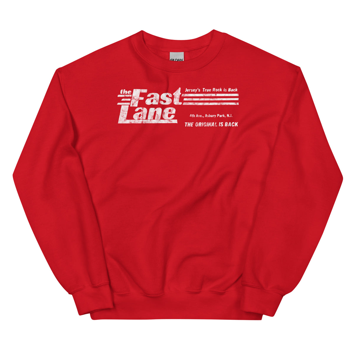 The Fast Lane (White Logo) - ASBURY PARK - Unisex Crewneck Sweatshirt