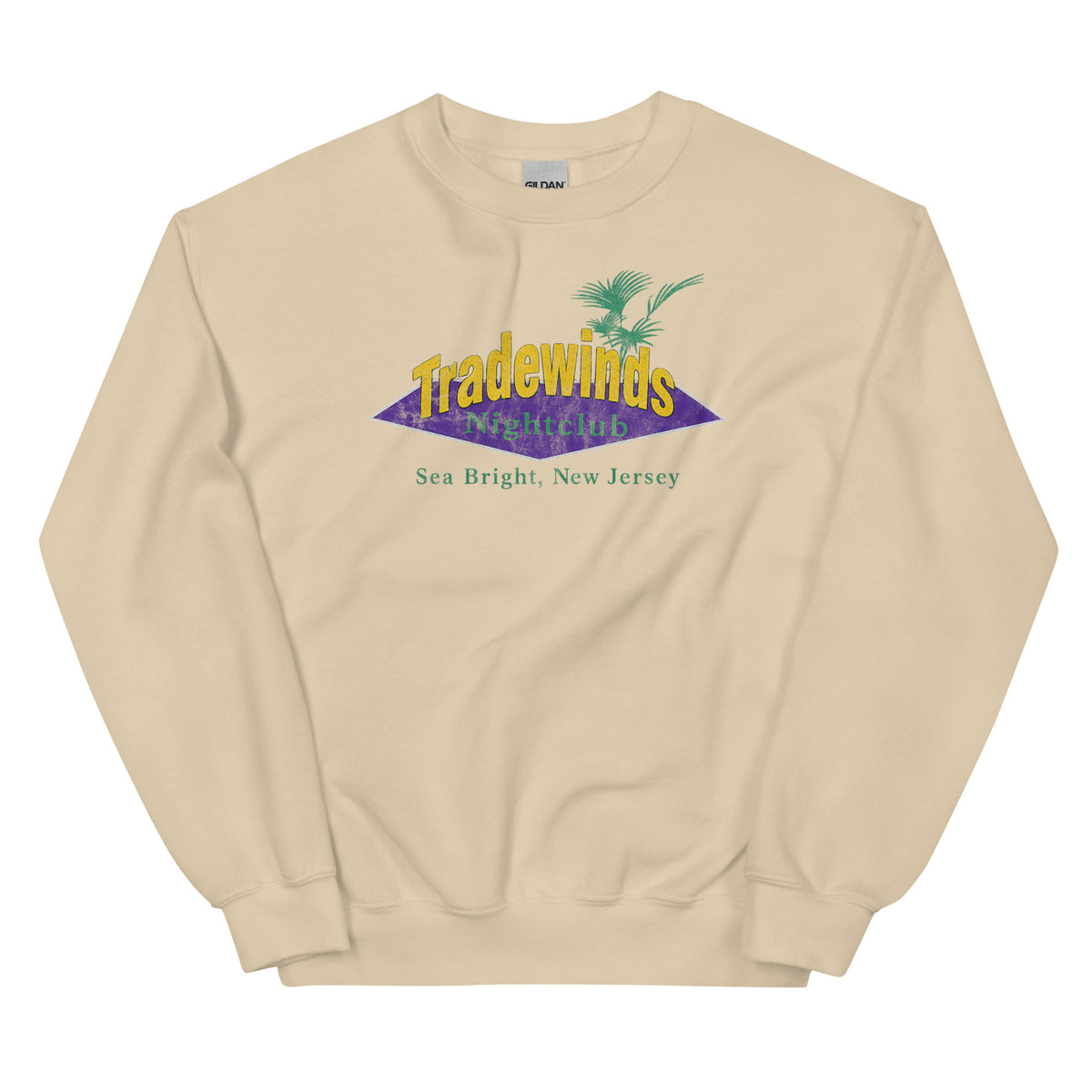 Tradewinds Nightclub - SEA BRIGHT - Unisex Crewneck Sweatshirt Sand