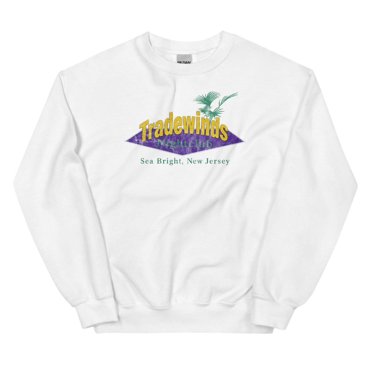 Tradewinds Nightclub - SEA BRIGHT - Unisex Crewneck Sweatshirt White