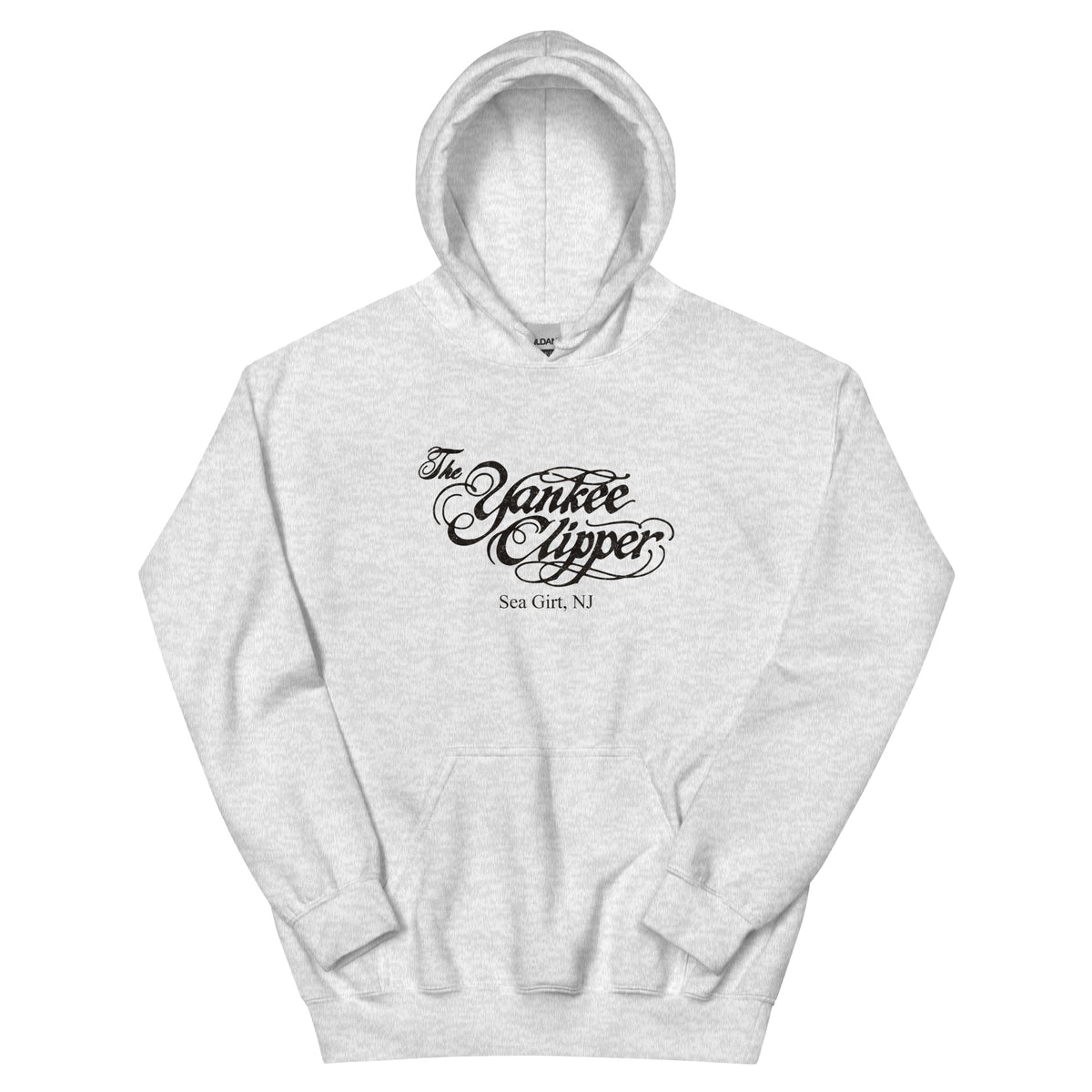 The Yankee Clipper Sea Girt NJ vintage hoodie, Ash, front