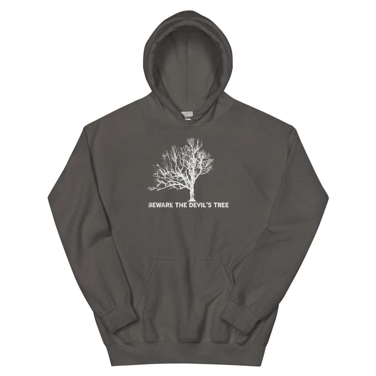 The Devil's Tree Bernards Township NJ vintage hoodie, Charcoal, front