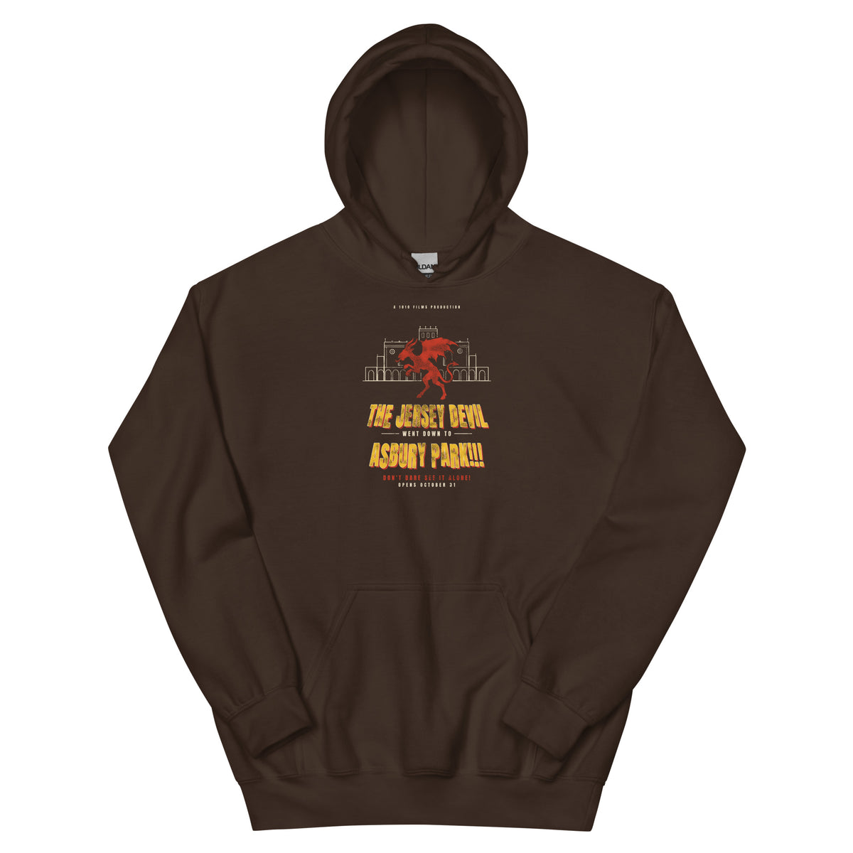 The Jersey Devil Went Down To Asbury Park Asbury Park NJ vintage hoodie, Dark Chocolate, front