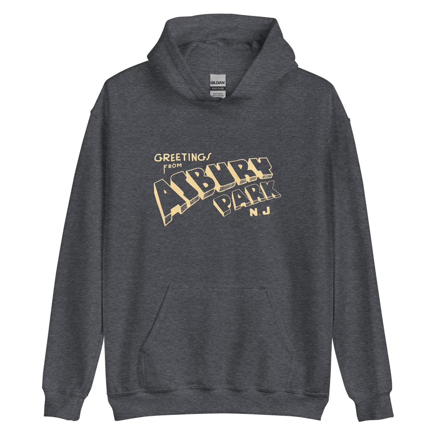 Greetings From Asbury Park - ASBURY PARK - Unisex Hoodie Dark Heather