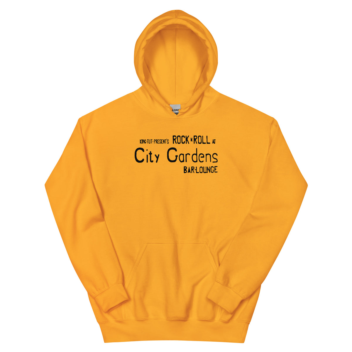 City Gardens Trenton NJ vintage hoodie, Gold, front