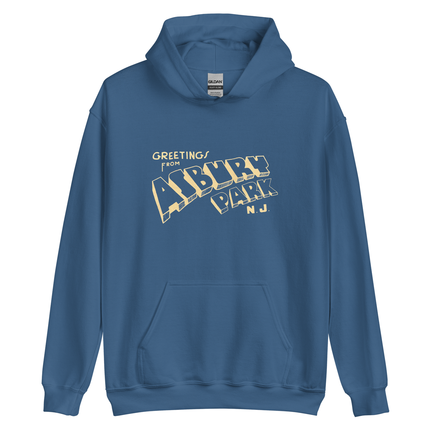 Greetings From Asbury Park - ASBURY PARK - Unisex Hoodie Indigo Blue