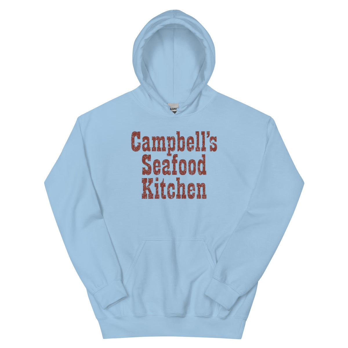 Campbell's Seafood Kitchen Ocean City NJ vintage hoodie, Light Blue, front
