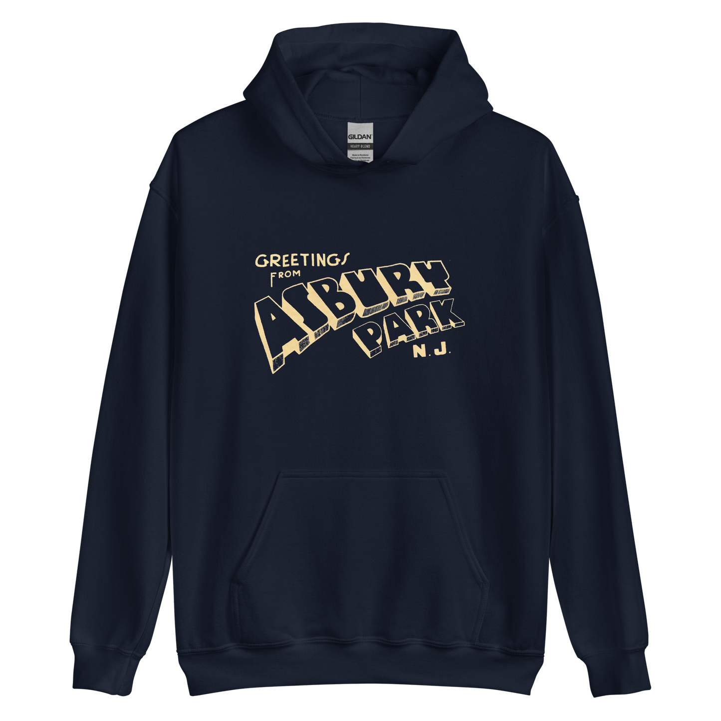 Greetings From Asbury Park - ASBURY PARK - Unisex Hoodie Navy