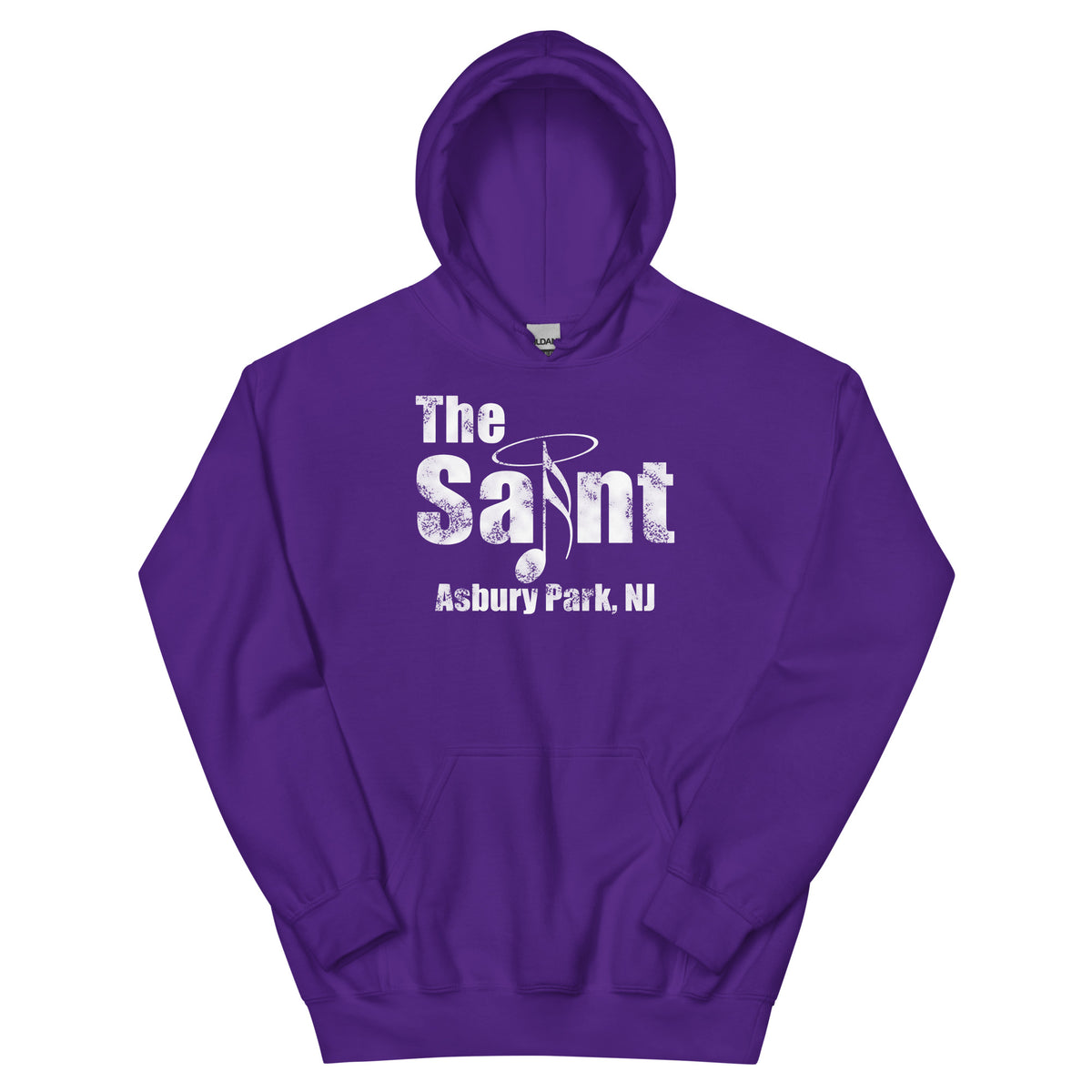 The Saint Asbury Park NJ vintage hoodie, Purple, front