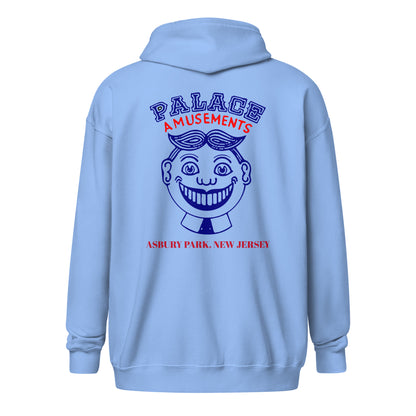 Palace Amusements - ASBURY PARK - Unisex heavy blend zip hoodie Carolina Blue
