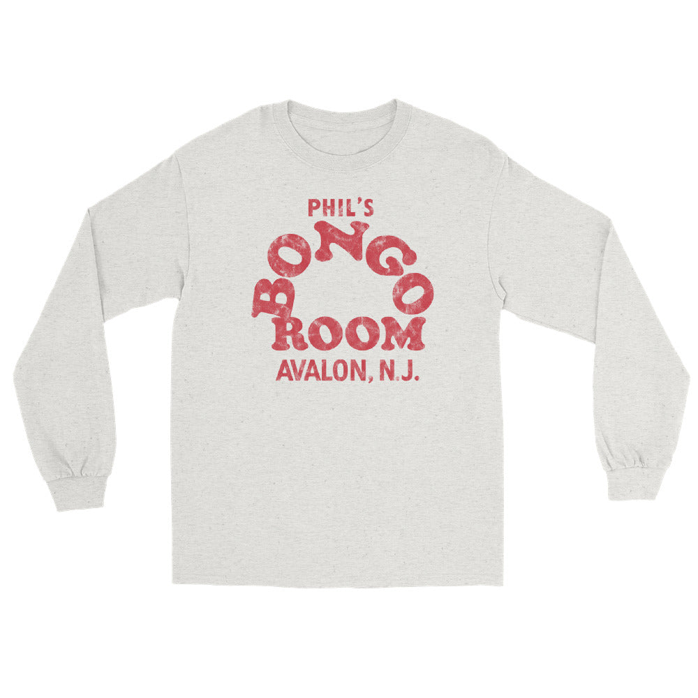Phil's Bongo Room Avalon NJ vintage long sleeve shirt, Ash, front