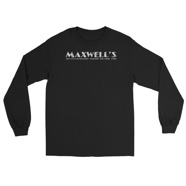 Maxwell's Hoboken NJ vintage long sleeve shirt, Black, front