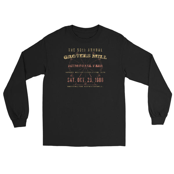 Grovers Mill Memorial Fair West Windsor NJ vintage long sleeve shirt, Black, front