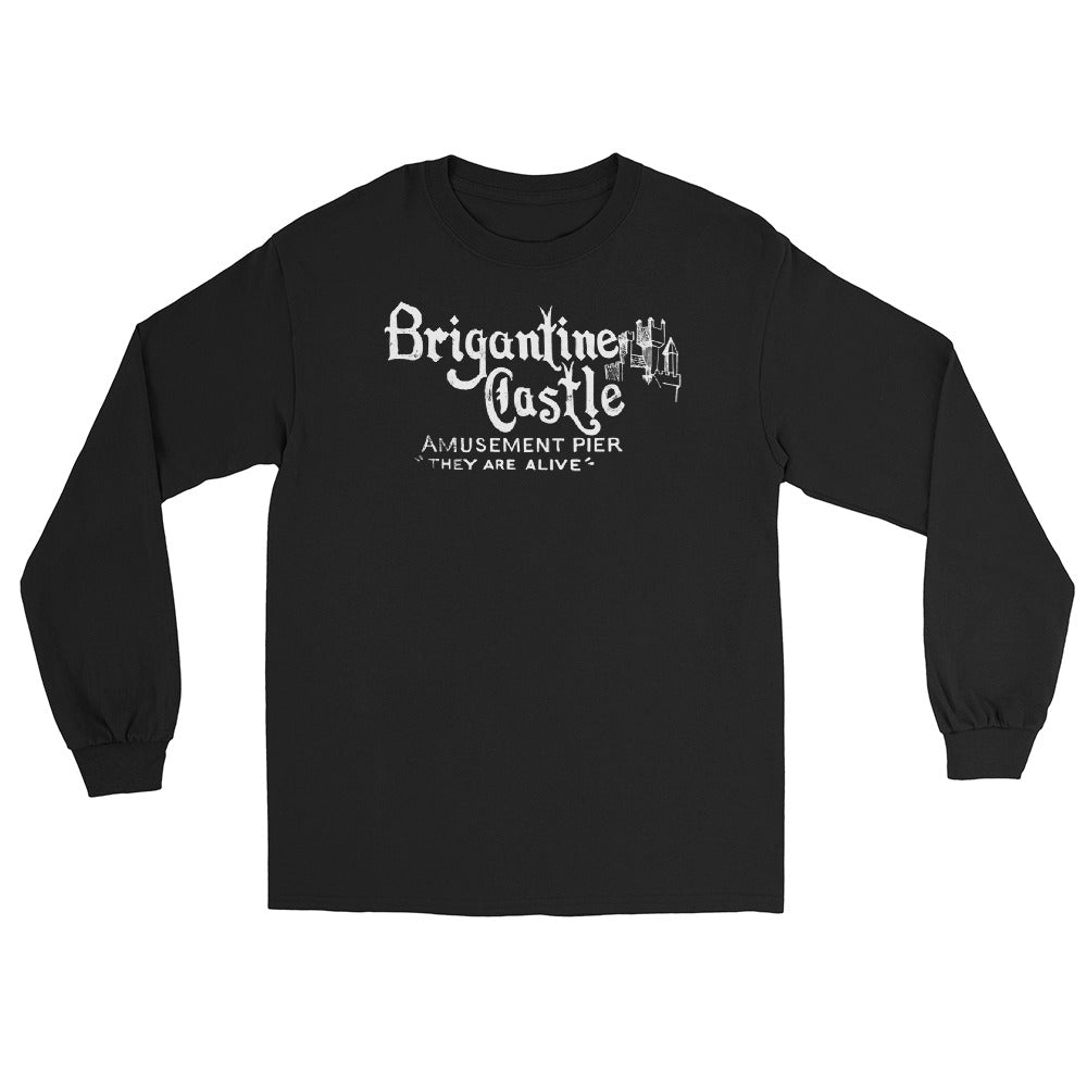 Brigantine Castle Brigantine NJ vintage long sleeve shirt, Black, front