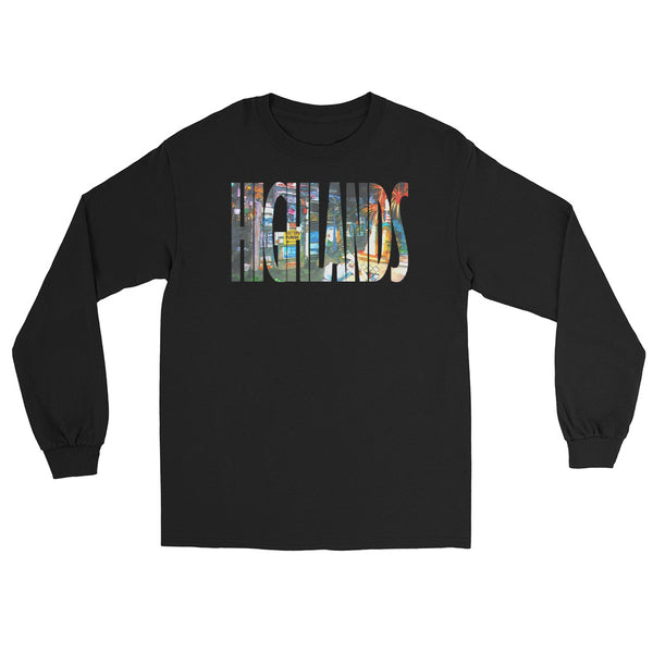 Bud's Grave Highlands NJ vintage long sleeve shirt, Black, front