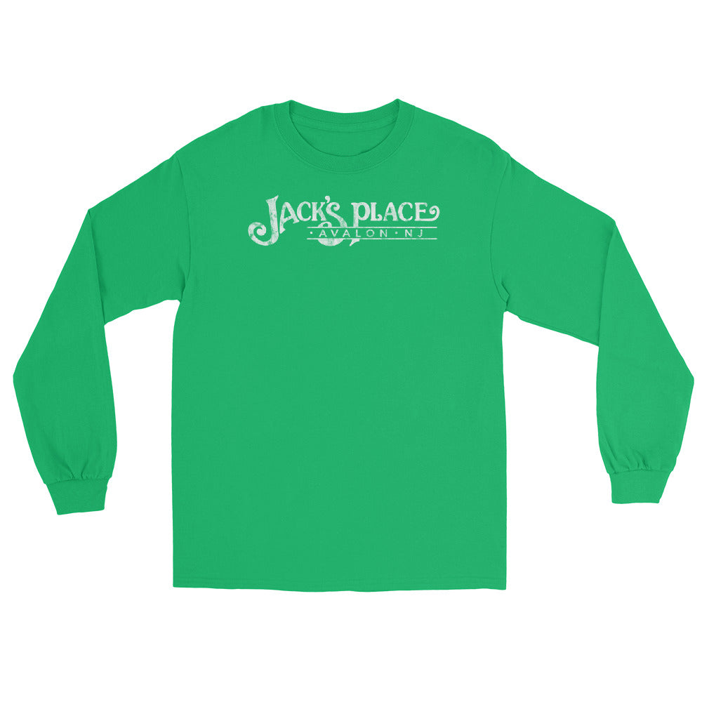 Jack's Place Avalon NJ vintage long sleeve shirt, Irish Green, front