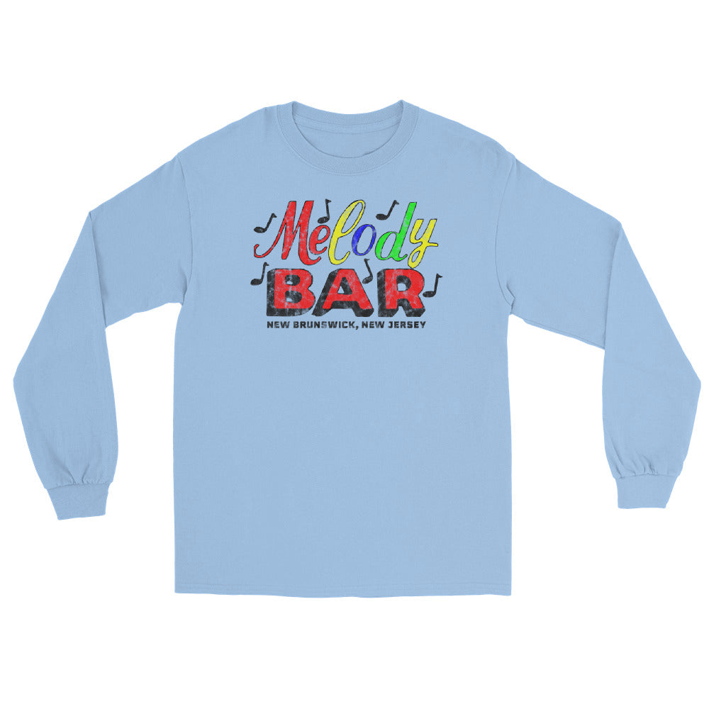 Melody Bar New Brunswick NJ vintage long sleeve shirt, Light Blue, front
