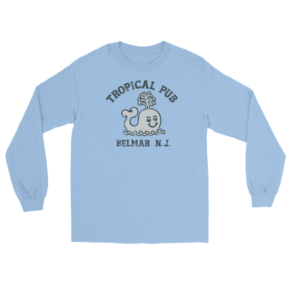 Tropical Pub Belmar NJ vintage long sleeve shirt, Light Blue, front