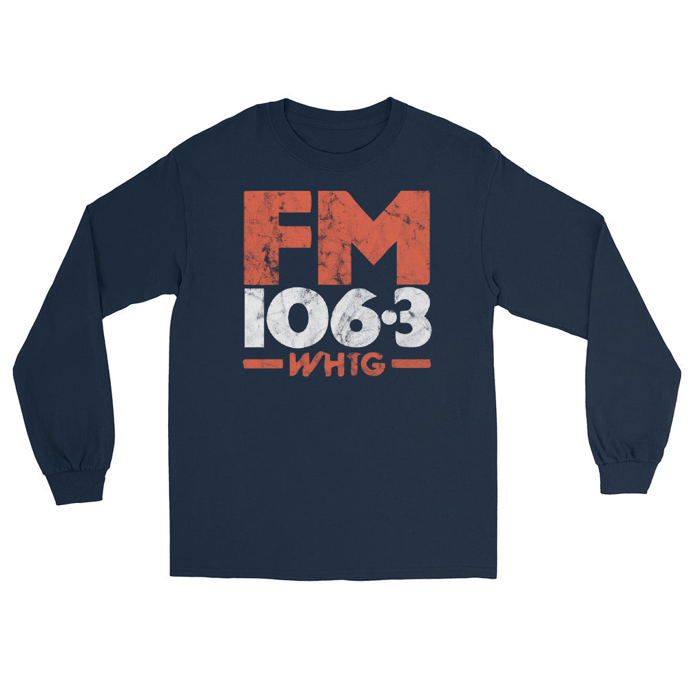 FM106.3 WHTG - NEW JERSEY - Unisex Long Sleeve Shirt Navy