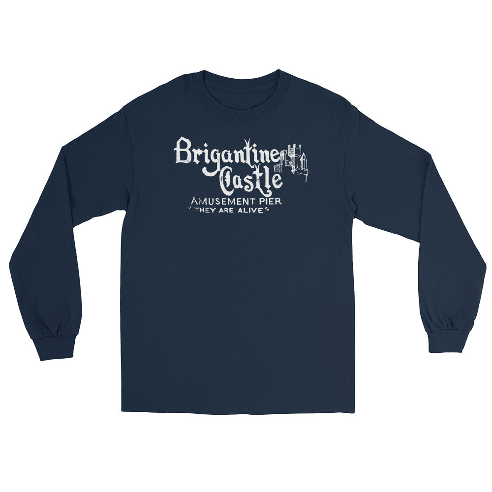 Brigantine Castle Brigantine NJ vintage long sleeve shirt, Navy, front