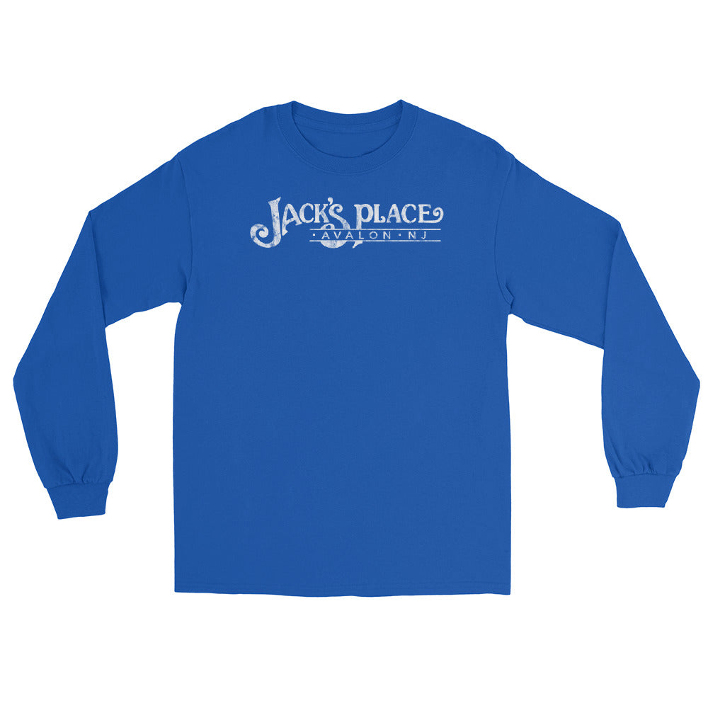 Jack's Place Avalon NJ vintage long sleeve shirt, Royal, front