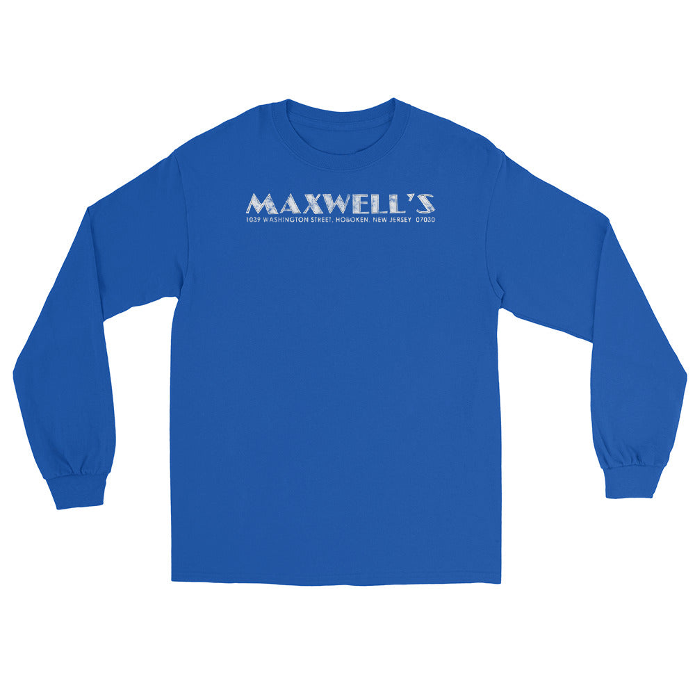 Maxwell's Hoboken NJ vintage long sleeve shirt, Royal, front
