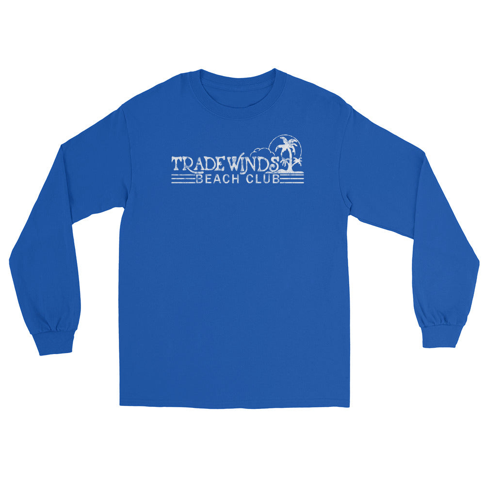 Tradewinds Beach Club Sea Bright NJ vintage long sleeve shirt, Royal, front