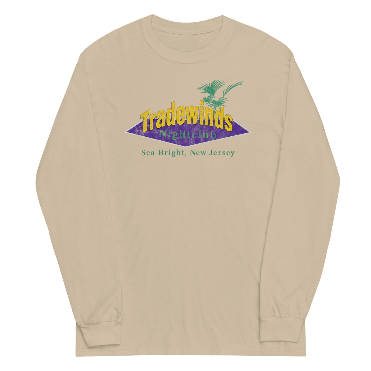 Tradewinds Nightclub - SEA BRIGHT - Unisex Long Sleeve Shirt Sand